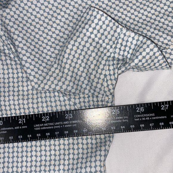 Mizzen + Main Leeward   Mens XL Polka Dot Shirt  Trim Fit Stretch - Picture 6 of 10